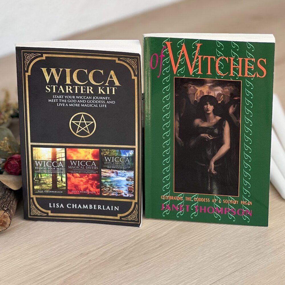 Bundle of (2) Paperback Books: Wicca Starter Kit  & Of Witches / Wiccan History